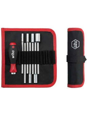 Набор Wiha SYSTEM 6 U106T8: рукоятка SoftFinish-telescopic и насадки, 8 ед 27712