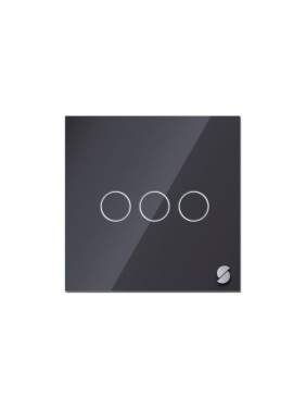 Умный трехклавишный выключатель Sibling черный Powerlight-WS3B 00-00003070