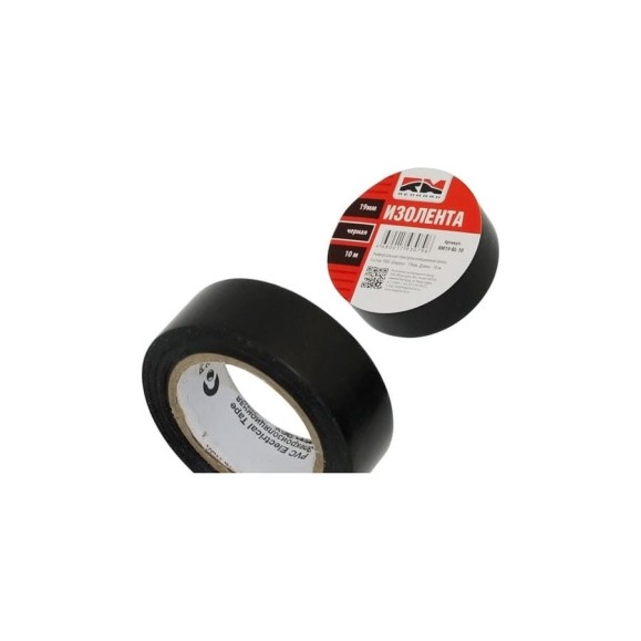 Изолента REDMARK 19 мм х 10 м, цв. черный RM19BL10