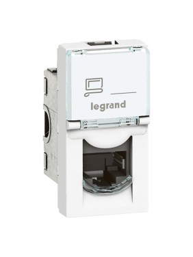Розетка Legrand RJ 45 Программа Mosaic категория 6 FTP 1 модуль белый 076562