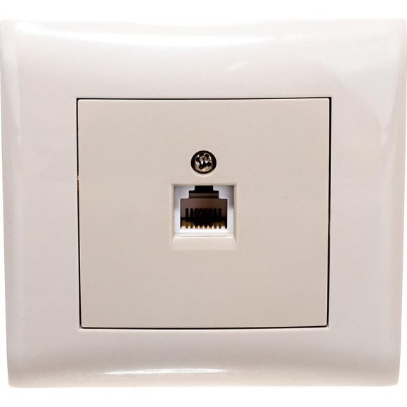 Одноместная телефонная розетка Volsten V01-12-F12-S, RJ-11 Magenta Crema, 9048