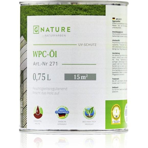 Масло для ДПК Gnature 271 WPC-OI 0,75 л 2710075