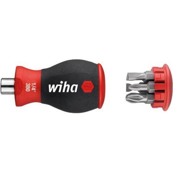 Отвертка-битодержатель Wiha SoftFinish Stubby 3801-04SB, магнитный, 1/4", SL/PZ 33746 Отвертка-битодержатель Wiha SoftFinish Stubby 3801-04SB, магнитный, 1/4", SL/PZ 33746