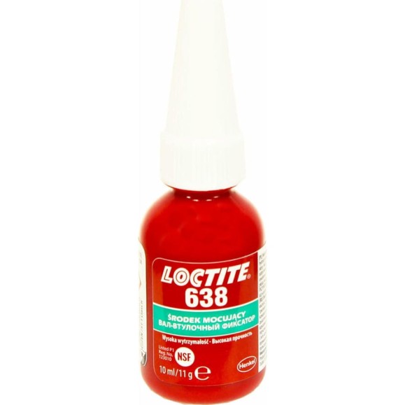 Фиксатор вал-втулочный быстроотверждаемый 638 LOCTITE 10 мл 1803038 Фиксатор вал-втулочный быстроотверждаемый 638 LOCTITE 10 мл 1803038