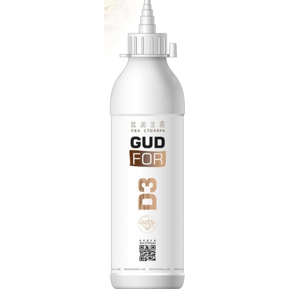 Клей ПВА GUDFOR D3, влагостойкий, прозрачный, 450 гр 03-9-1-016 Клей ПВА GUDFOR D3, влагостойкий, прозрачный, 450 гр 03-9-1-016