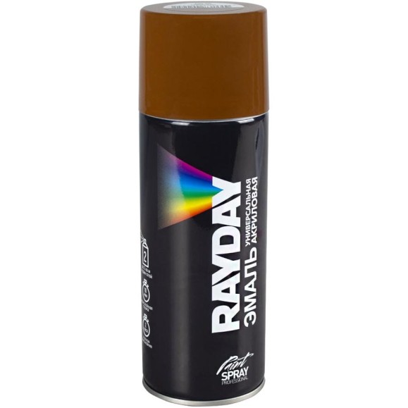 Акриловая аэрозольная краска RAYDAY Ral 8003 коричневая, 520 мл Rd-064 223210 Акриловая аэрозольная краска RAYDAY Ral 8003 коричневая, 520 мл Rd-064 223210