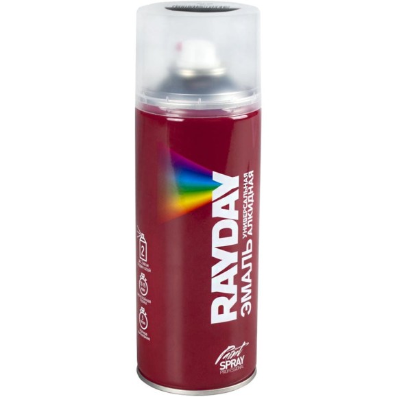 Алкидная аэрозольная краска RAYDAY Ral 9005 черная, матовая, 520 мл Rd-052 223199
