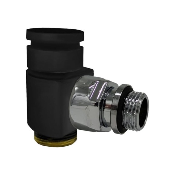 Угловой запорный клапан SR Rubinetterie Prestige & Minimal 1/2 x 24/19, чёрный матовый 0363-1500VCPS