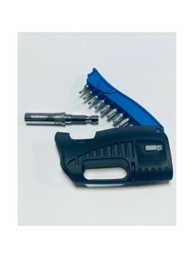 Набор бит с отверткой KS Tools TB 1/4" реверсивная трещотка, складывающийся 918.2855