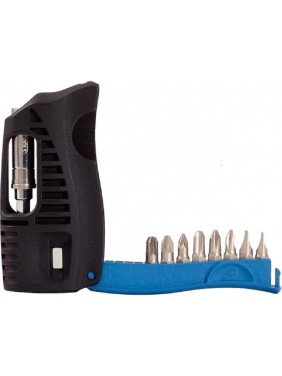Набор бит с отверткой KS Tools SL, PH, PZ 1/4" реверсивная трещотка, складывающийся 918.2850