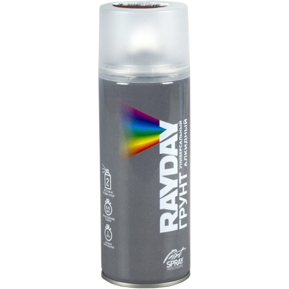 Аэрозольный алкидный грунт RAYDAY красно-коричневый, 520 мл Rd-006 223153 Аэрозольный алкидный грунт RAYDAY красно-коричневый, 520 мл Rd-006 223153