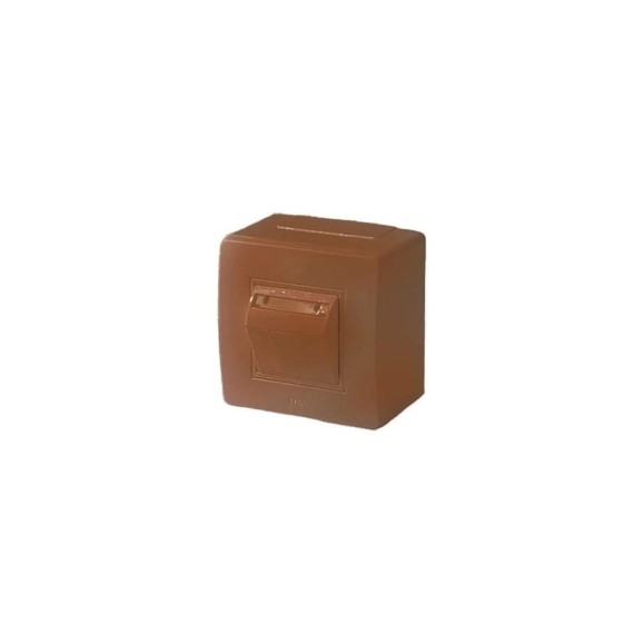 Коробка в сборе DKC с 1 розеткой RJ45, кат.5е (телефон/компьютер), коричневая 10665B Коробка в сборе DKC с 1 розеткой RJ45, кат.5е (телефон/компьютер), коричневая 10665B