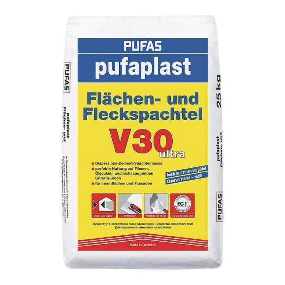 Дисперсионно-цементная шпаклёвка PUFAS Pufaplast V 30 25 кг М 033104000