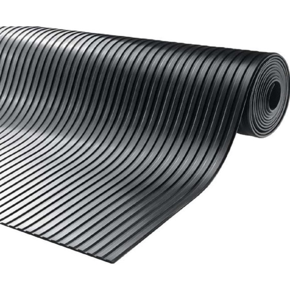 Резиновое рулонное покрытие ComeForte Рифленка 1,2х10 м Fine Ribbed rubber мелкая линия СС002789