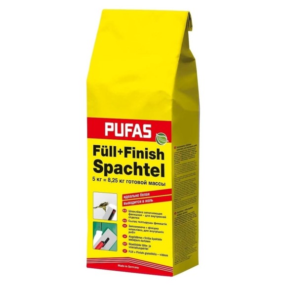 Заполняющая и финишная шпаклевка PUFAS FüII + Finish М 5 кг 1-003004092