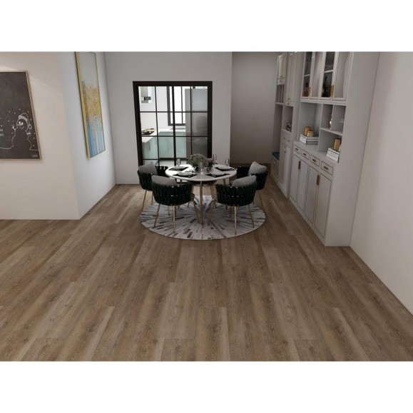 Виниловый пол с подложкой FLOORWOOD Genesis Дуб Лауфер 43 класс, толщина 5 мм, влагостойкий, с микрофаской, 2.442 кв. м 190504HL-07