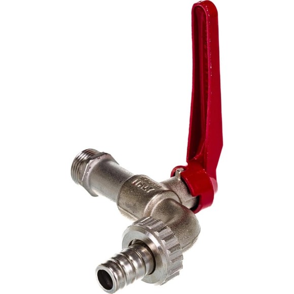 Садовый шаровой кран Uni-Fitt Н 1/2', со штуцером, ручка 106L2000