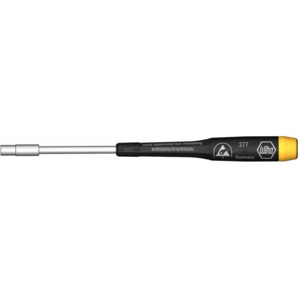 Отвертка Wiha Precision 277 ESD торцевая головка SW3,0x60 07654