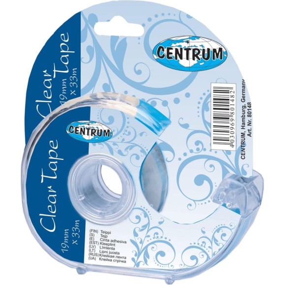 Клейкая лента CENTRUM прозр., большой диспенсер, 19х33 80148 Клейкая лента CENTRUM прозр., большой диспенсер, 19х33 80148