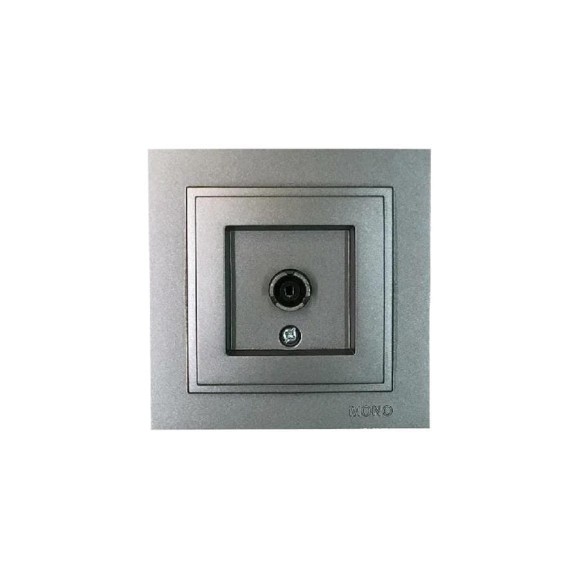 Проходная TV розетка Mono Electric DESPINA универсальная, экран, антрацит 102-242405-137