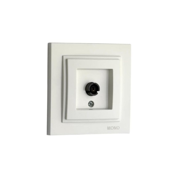 Проходная TV розетка Mono Electric DESPINA универсальная, экран, жемчуг 102-252505-137