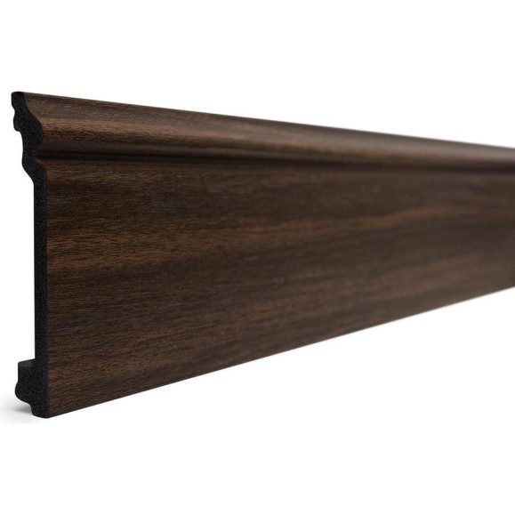 Напольный плинтус Decor-Dizayn ударопрочный влагостойкий цвет темный орех 100Х16Х2400 мм 701-73SH