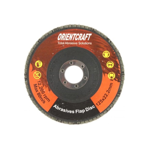 Диск лепестковый торцевой по металлу (10 шт; 125x22.2 мм; Р120) Orientcraft OCF12522120