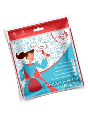 Набор универсальных салфеток для стекол Lady Fly 30х30 плотность 250, 2 шт, оверлок LF3030ug/250H2 Набор универсальных салфеток для стекол Lady Fly 30х30 плотность 250, 2 шт, оверлок LF3030ug/250H2