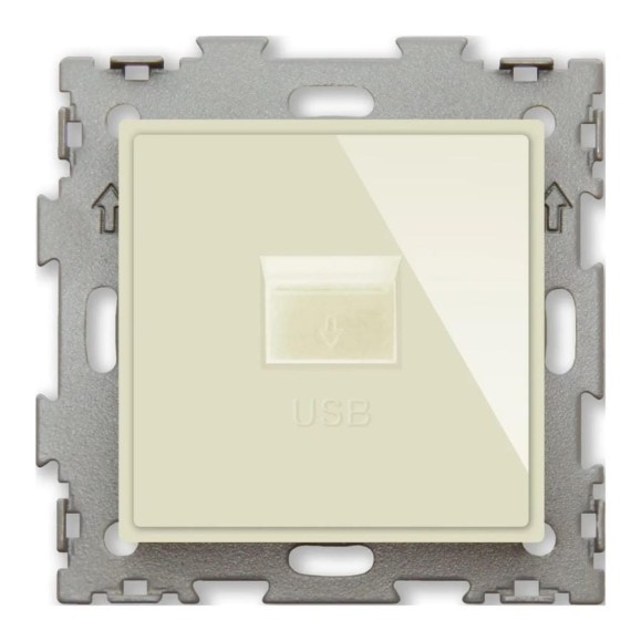 USB розетка CGSS 2.1А бежевая Эстетика GL-W201U-BGG