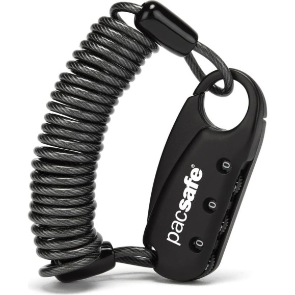 Кодовый замок с тросом Pacsafe черный 10267100