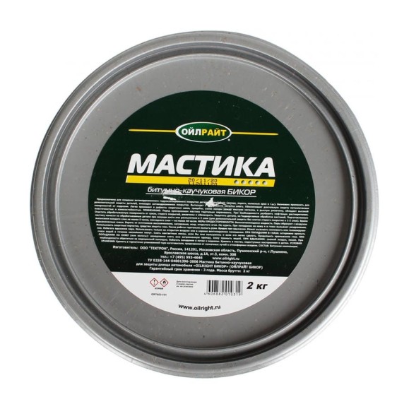 Мастика OILRIGHT БИКОР жестяная банка, 2 кг 8032