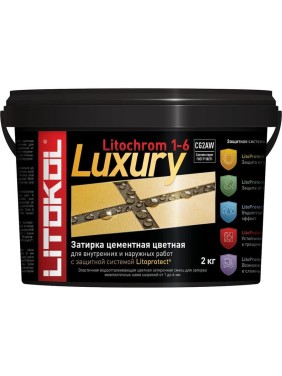 Затирочная смесь LITOCHROM1-6 LUXURY C.470 LITOKOL, черная 2kg bucket 354250003