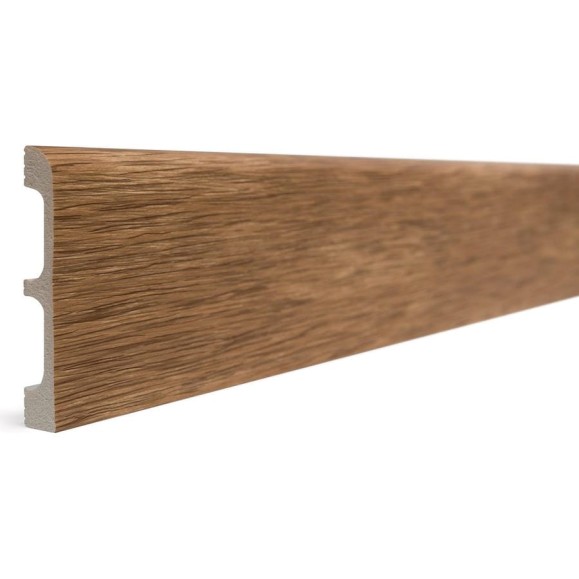 Плинтус напольный ударопрочный влагостойкий (вишня; 80Х13Х2400 мм) Decor-Dizayn 706-83SH