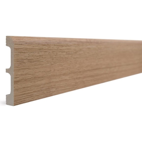 Плинтус напольный ударопрочный влагостойкий (орех; 80Х13Х2400 мм) Decor-Dizayn 706-90SH