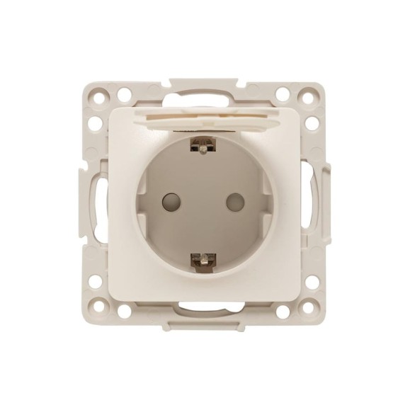 Механизм Розетки EKF Стокгольм 1-местной с/з 16А белый с крышкой IP44 PROxima EYR16-028-10-44
