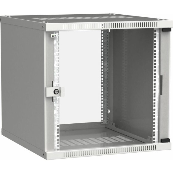 Шкаф ITK LINEA WE 9U 600x600мм дверь стекло серый LWE3-09U66-GF