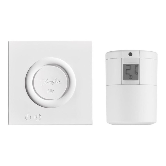 Электронный радиаторный термостат Ally и шлюз Ally Gateway Danfoss 014G2443