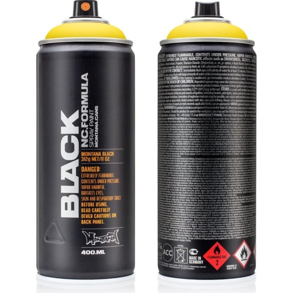 Краска MONTANA BLACK энергетик желтый, 0.4 л P1000 BLK Краска MONTANA BLACK энергетик желтый, 0.4 л P1000 BLK