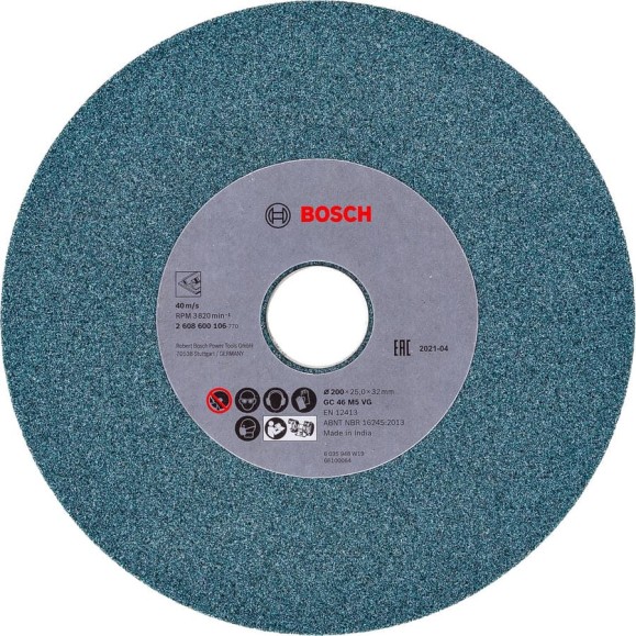 Шлифовальный круг для GSM 200 (200х25х32 мм; зерно 46) Bosch 2608600106