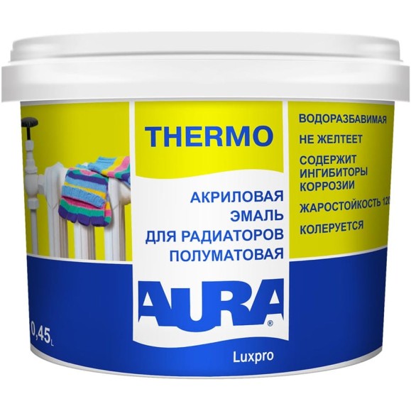 Эмаль Aura Luxpro Thermo 0,45 л K0347 Эмаль Aura Luxpro Thermo 0,45 л K0347