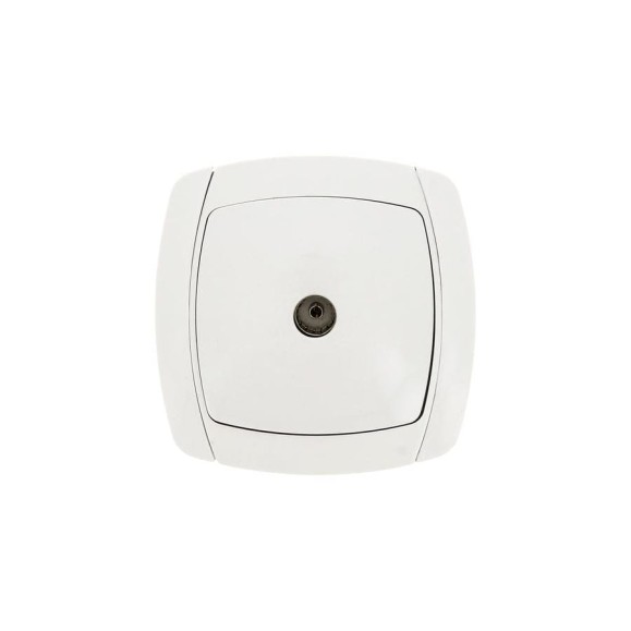 1-местная розетка EKF Париж, TV, 75Ом, 5-862МГц, Simple, белая SQESA00-027-10
