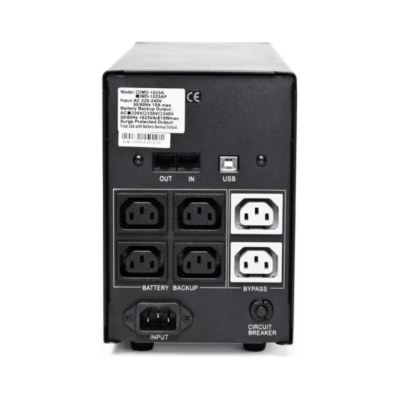 Источник бесперебойного питания Powercom IMPERIAL, Line-Interactive, 1500VA/900W, Tower, IEC, LCD IMD-1500AP