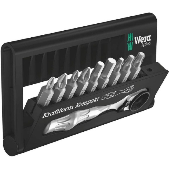 Набор бит с трещоткой Wera, Zyklop Mini 10 предметов WE-073645