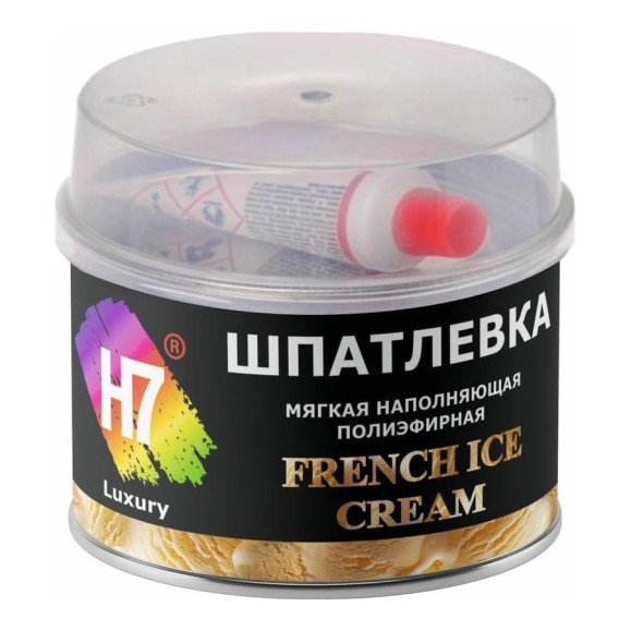 Мягкая наполняющая полиэфирная шпатлевка H7 French Ice Cream 0.25 л, 0.515 кг 774196 Мягкая наполняющая полиэфирная шпатлевка H7 French Ice Cream 0.25 л, 0.515 кг 774196