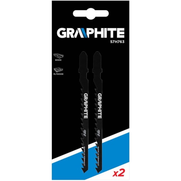 Полотно (2 шт; 6TPI; хвостовик T) для электролобзика GRAPHITE 57H763