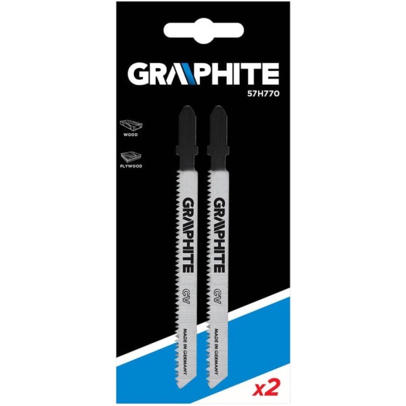 Полотно (2 шт; 12TPI; 75х100 мм) для электролобзика GRAPHITE 57H770