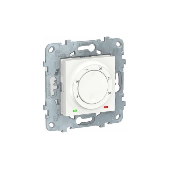Электронный термостат Systeme Electric Unica New белый, 8А, встроенный термодатчик NU550118