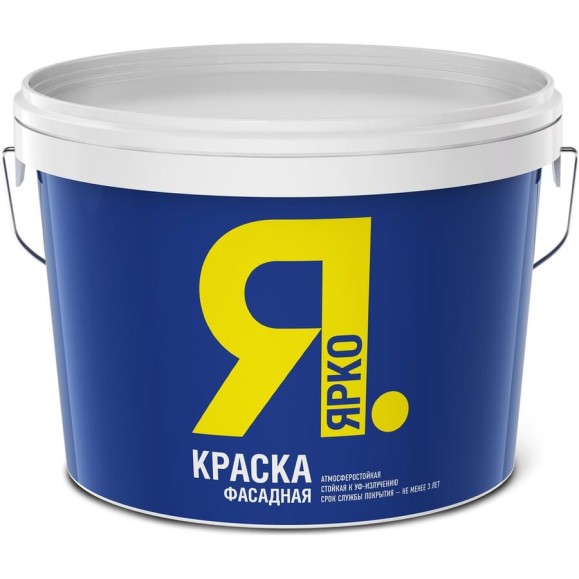 Краска фасадная ЯРКО белая, ведро 28 кг И484.3 Краска фасадная ЯРКО белая, ведро 28 кг И484.3