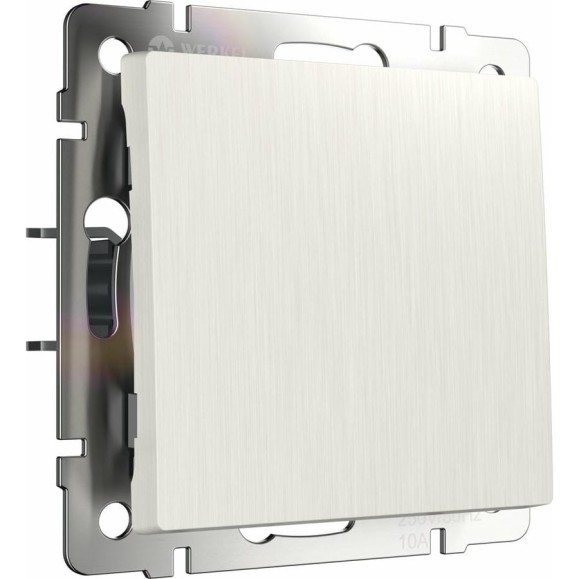 Одноклавишный проходной выключатель WERKEL W1112013 перламутровый рифленый a051178