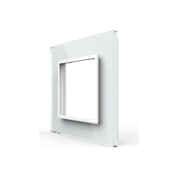 Рамка для розетки LIVOLO 1 пост, цвет белый, стекло BB-C7-SR-11 Рамка для розетки LIVOLO 1 пост, цвет белый, стекло BB-C7-SR-11
